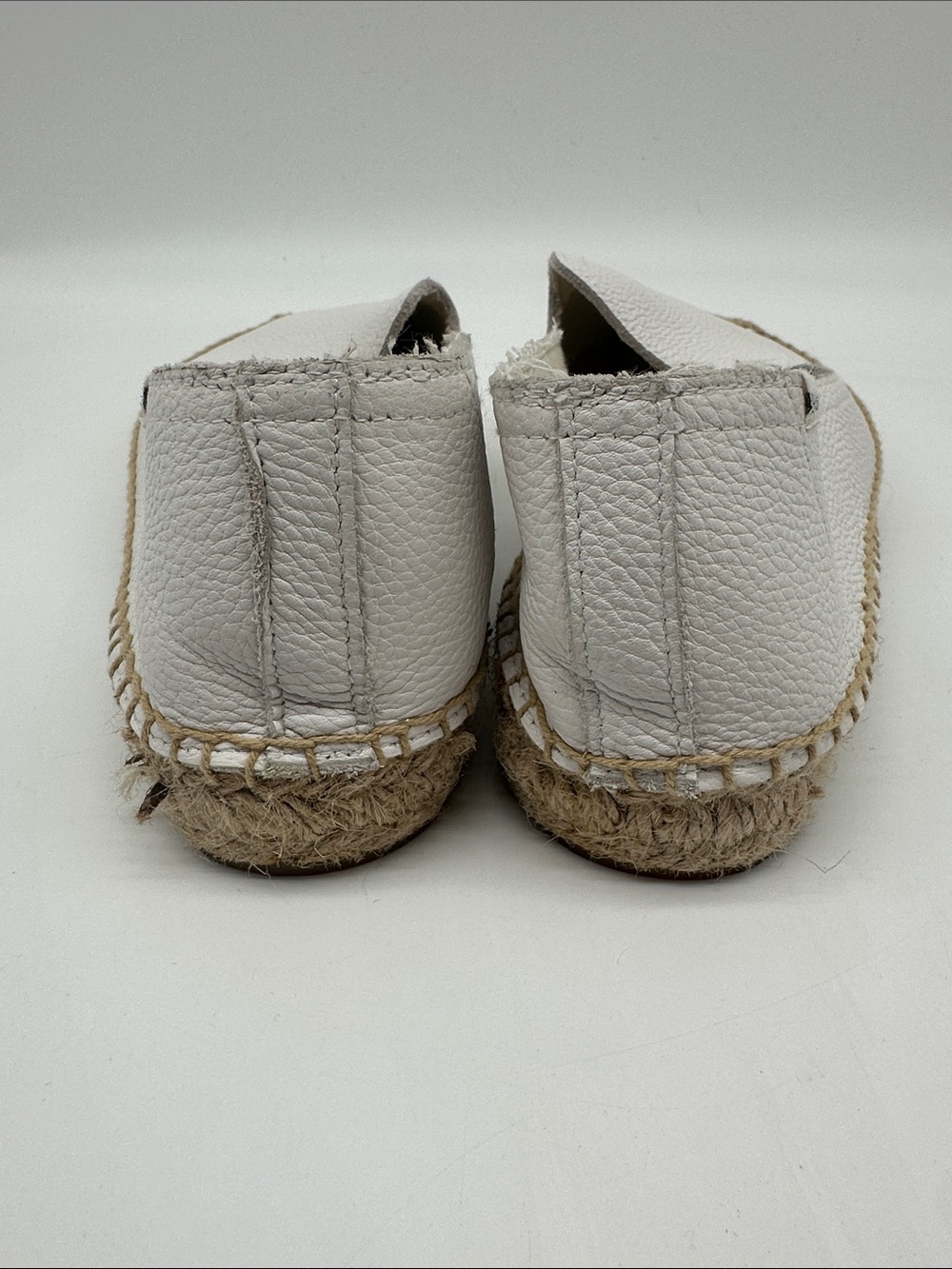 Soludos Cream Leather Espadrille Platform Slip-On - Picture 3 of 9